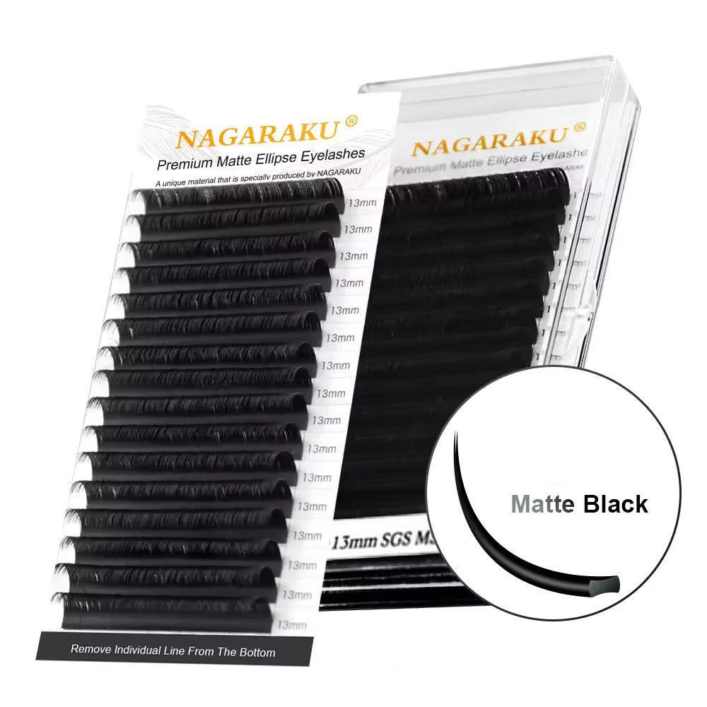 Extensii gene Nagaraku Flat Matte Ellipse, 16 linii