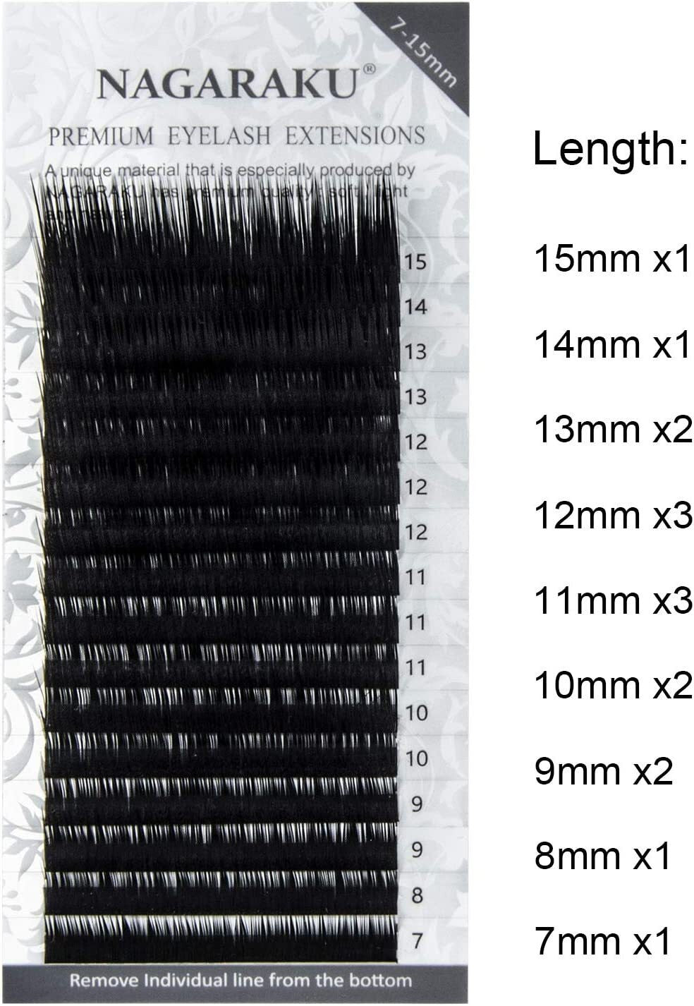 Mix extensii gene Nagaraku,16 linii curbura L