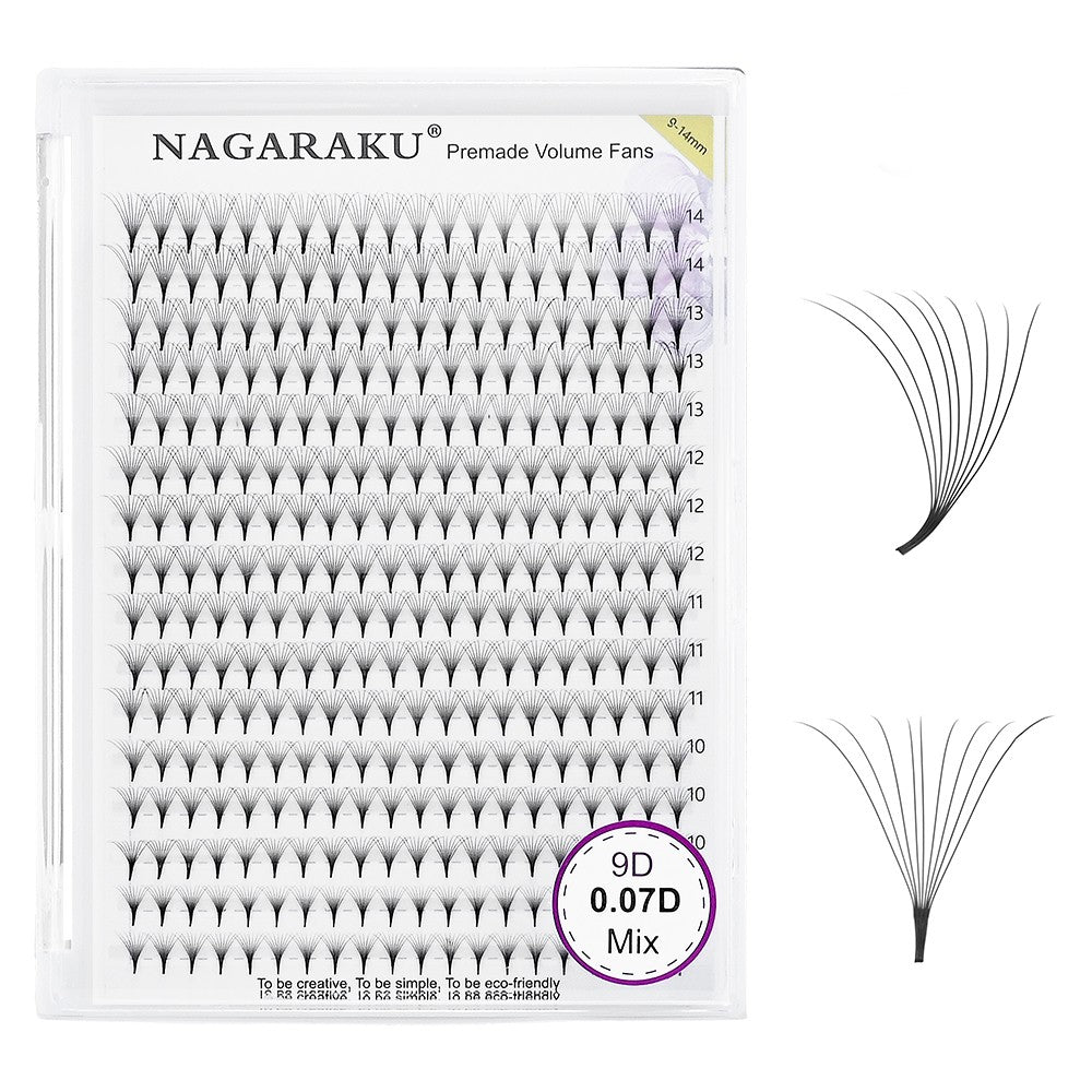 Extensii gene gata facute Nagaraku 9D, 16 linii 320 buchetele