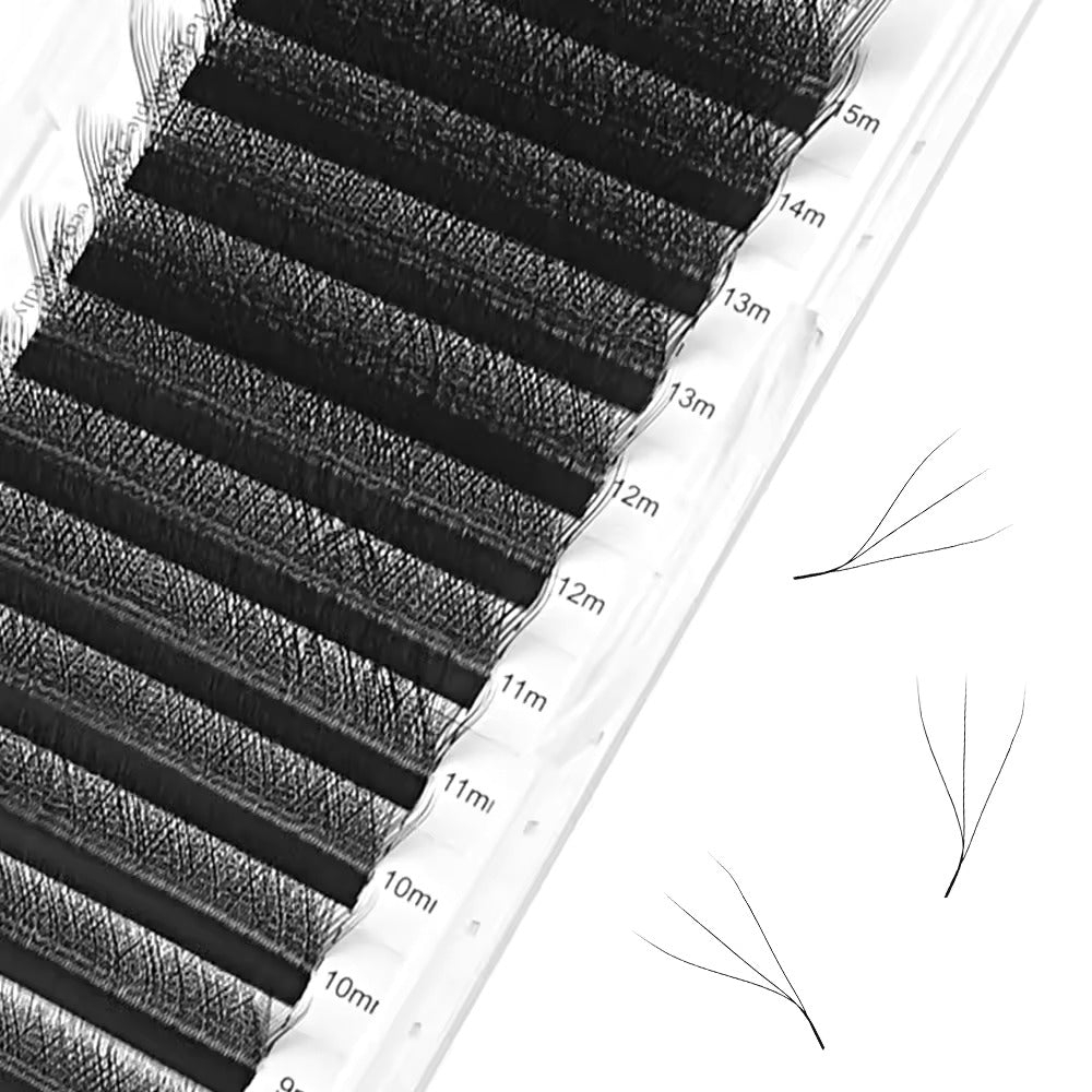 Extensii gene gata facute Nagaraku 3D W curbura LU, 12 linii