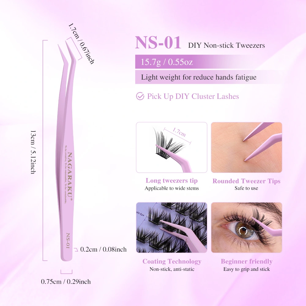 Penseta pentru gene smocuri Nagaraku NS-01